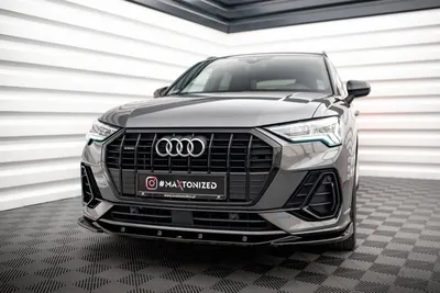 Maxton Design Frontsplitter V.3 für Audi Q3 Sportback / SUV S line F3 – Schwarz glänzend
