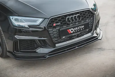 Maxton Design Frontsplitter V.3 für Audi RS3 8V Facelift Sportback – Schwarz glänzend