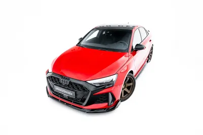 Maxton Design Frontsplitter V.3 für Audi RS3 Limousine 8Y Facelift / Audi RS3 Sportback 8Y Facelift – Schwarz glänzend