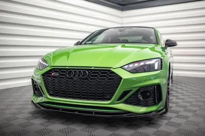 Maxton Design Frontsplitter V.3 für Audi RS5 F5 Facelift – Schwarz glänzend