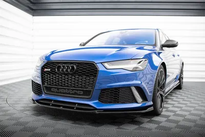 Maxton Design Frontsplitter V.3 für Audi RS6 C7 / C7 Facelift – Schwarz glänzend