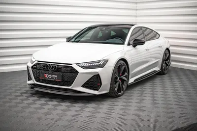 Maxton Design Frontsplitter V.3 für Audi RS7 C8 – Schwarz glänzend
