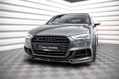 Maxton Design Frontsplitter V.3 für Audi S3 / A3 S line Sportback 8V Facelift – Schwarz glänzend