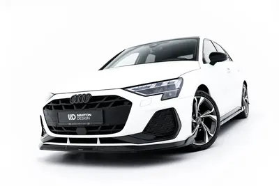 Maxton Design Frontsplitter V.3 für Audi S3 Sportback / A3 S line Sportback 8Y Facelift – Schwarz glänzend