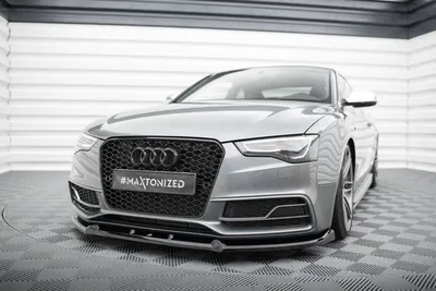 Maxton Design Frontsplitter V.3 für Audi S5 / A5 S line 8T Facelift – Schwarz glänzend