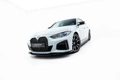 Maxton Design Frontsplitter V.3 für BMW 4er / i4 Gran Coupé M-Paket / M440i G26 – Schwarz glänzend