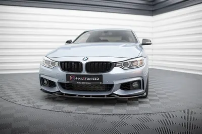 Maxton Design Frontsplitter V.3 für BMW 4er Coupé / Gran Coupé / Cabrio M-Paket F32 / F36 / F33 – Schwarz glänzend