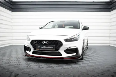 Maxton Design Frontsplitter V.3 für Hyundai i30 N Mk3 Schrägheck/ Fastback – Schwarz glänzend