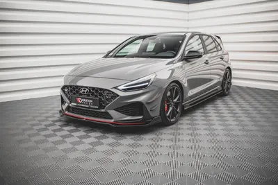 Maxton Design Frontsplitter V.3 für Hyundai i30 N / i30 N-Line Schrägheck/Fastback Mk3 Facelift – Schwarz glänzend