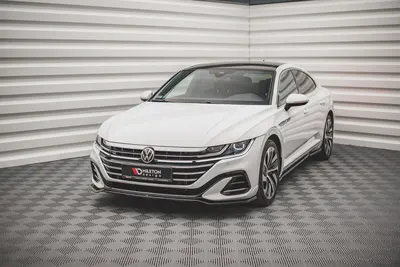 Maxton Design Frontsplitter V.3 für VW Arteon R-Line Limousine / Shooting Brake Mk1 Facelift – Schwarz glänzend