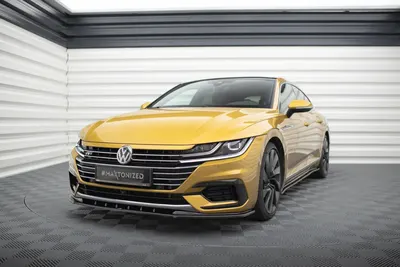 Maxton Design Frontsplitter V.3 für VW Arteon R-Line Limousine / Shooting Brake Mk1 – Schwarz glänzend