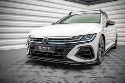 Maxton Design Frontsplitter V.3 für VW Arteon R Limousine / Shooting Brake Mk1 Facelift – Schwarz glänzend