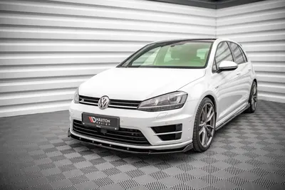 Maxton Design Frontsplitter V.3 für VW Golf 7 R / R-Line – Schwarz glänzend