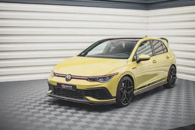 Maxton Design Frontsplitter V.3 für VW Golf 8 GTI Clubsport – Schwarz glänzend