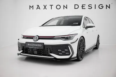 Maxton Design Frontsplitter V.3 für VW Golf 8 GTI / GTE / R-Line Facelift – Schwarz glänzend
