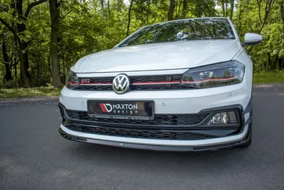 Maxton Design Frontsplitter V.3 für VW Polo GTI / R-line Mk6 – Schwarz glänzend