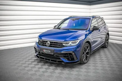 Maxton Design Frontsplitter V.3 für VW Tiguan R / R-Line Mk2 Facelift – Schwarz glänzend