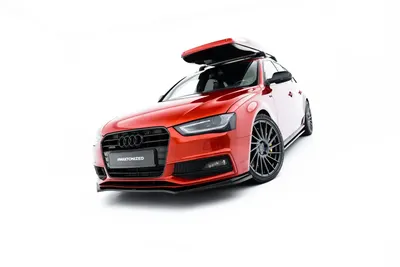 Maxton Design Frontsplitter V.4 für Audi A4 S line / S4 B8 Facelift – Schwarz glänzend