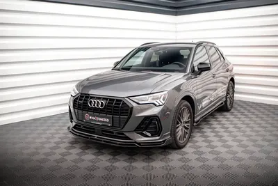 Maxton Design Frontsplitter V.4 für Audi Q3 Sportback / SUV S line F3 – Schwarz glänzend