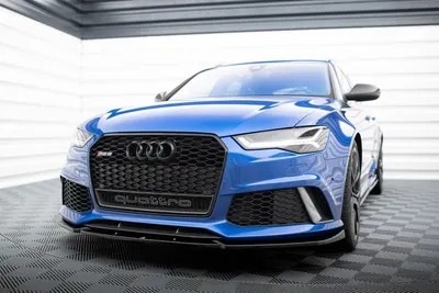 Maxton Design Frontsplitter V.4 für Audi RS6 C7 / C7 Facelift – Schwarz glänzend