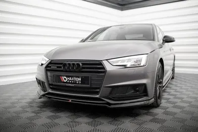 Maxton Design Frontsplitter V.4 für Audi S4 / A4 S line B9 – Schwarz glänzend