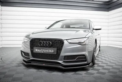 Maxton Design Frontsplitter V.4 für Audi S5 / A5 S line 8T Facelift – Schwarz glänzend