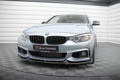 Maxton Design Frontsplitter V.4 für BMW 4er Coupé / Gran Coupé / Cabrio M-Paket F32 / F36 / F33 – Schwarz glänzend
