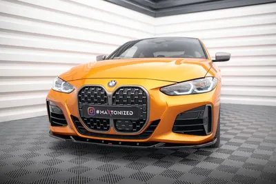 Maxton Design Frontsplitter V.4 für BMW 4er M-Paket / M440i G22 / G23 / G22 Facelift / G23 Facelift – Schwarz glänzend