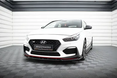 Maxton Design Frontsplitter V.4 für Hyundai i30 N Mk3 Schrägheck/ Fastback – Schwarz glänzend