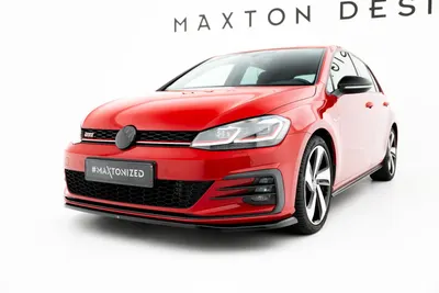 Maxton Design Frontsplitter V.4 für VW Golf 7 GTI / GTD Facelift – Schwarz glänzend