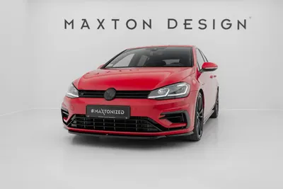 Maxton Design Frontsplitter V.4 für VW Golf 7 R / R-Line Facelift – Schwarz glänzend