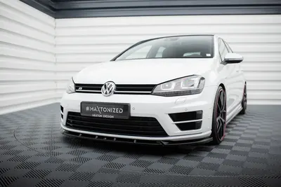 Maxton Design Frontsplitter V.4 für VW Golf 7 R / R-Line – Schwarz glänzend