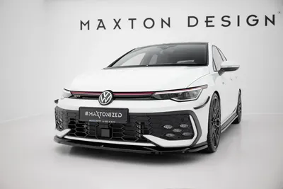 Maxton Design Frontsplitter V.4 für VW Golf 8 GTI / GTE / R-Line Facelift – Schwarz glänzend