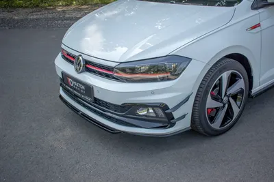 Maxton Design Frontsplitter V.4 für VW Polo GTI / R-line Mk6 – Schwarz glänzend