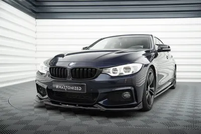 Maxton Design Frontsplitter V.5 für BMW 4er Coupé / Gran Coupé / Cabrio M-Paket F32 / F36 / F33 – Schwarz glänzend