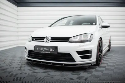 Maxton Design Frontsplitter V.5 für VW Golf 7 R / R-Line – Schwarz glänzend