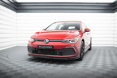 Maxton Design Frontsplitter V.5 für VW Golf 8 GTI / GTE / GTD / R-Line – Schwarz glänzend