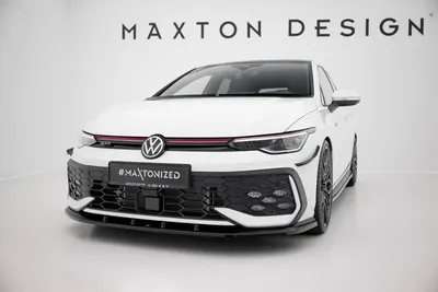 Maxton Design Frontsplitter V.5 für VW Golf 8 GTI / GTE / R-Line Facelift – Schwarz glänzend