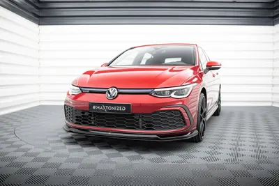 Maxton Design Frontsplitter V.6 für VW Golf 8 GTI / GTE / GTD / R-Line – Schwarz glänzend