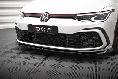 Maxton Design Frontsplitter V.7 für VW Golf 8 GTI / GTE / GTD / R-Line – Schwarz glänzend