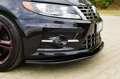 Maxton Design Frontsplitter für VW Cc R-line – Schwarz glänzend