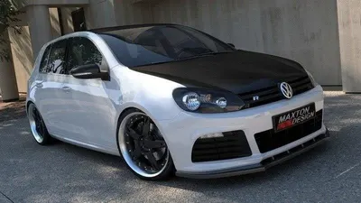 Maxton Design Frontsplitter für VW Golf 6 R – Schwarz glänzend