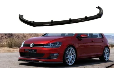 Maxton Design Frontsplitter für VW Golf 7 For Sport Pack – Schwarz glänzend