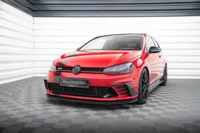 Maxton Design Frontsplitter für VW Golf 7 GTI Clubsport – Schwarz glänzend