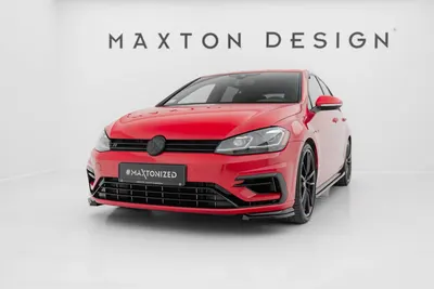 Maxton Design Frontsplitter für VW Golf 7 R / R-Line Facelift – Schwarz glänzend
