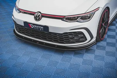 Maxton Design Frontsplitter für VW Golf 8 GTI / GTE / GTD / R-Line – Schwarz glänzend