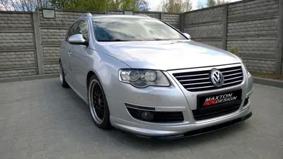 Maxton Design Frontsplitter für VW Passat B6 R-Line – Schwarz glänzend