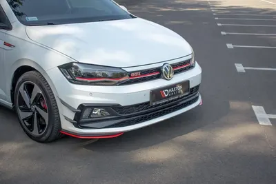 Maxton Design Frontsplitter für VW Polo GTI / R-line Mk6 – Schwarz glänzend