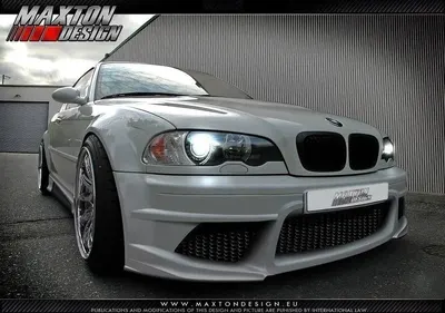Maxton Design Frontstoßstange für BMW 3er E46 4D Saloon Generation V – Schwarz glänzend/matt