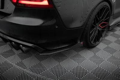 Maxton Design Heck-Seitenflaps für Audi A7 S line C7 – Schwarz matt
